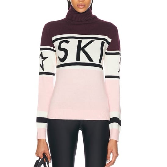 NWT Perfect Moment Schild ski sweater in petal pink and burgundy
