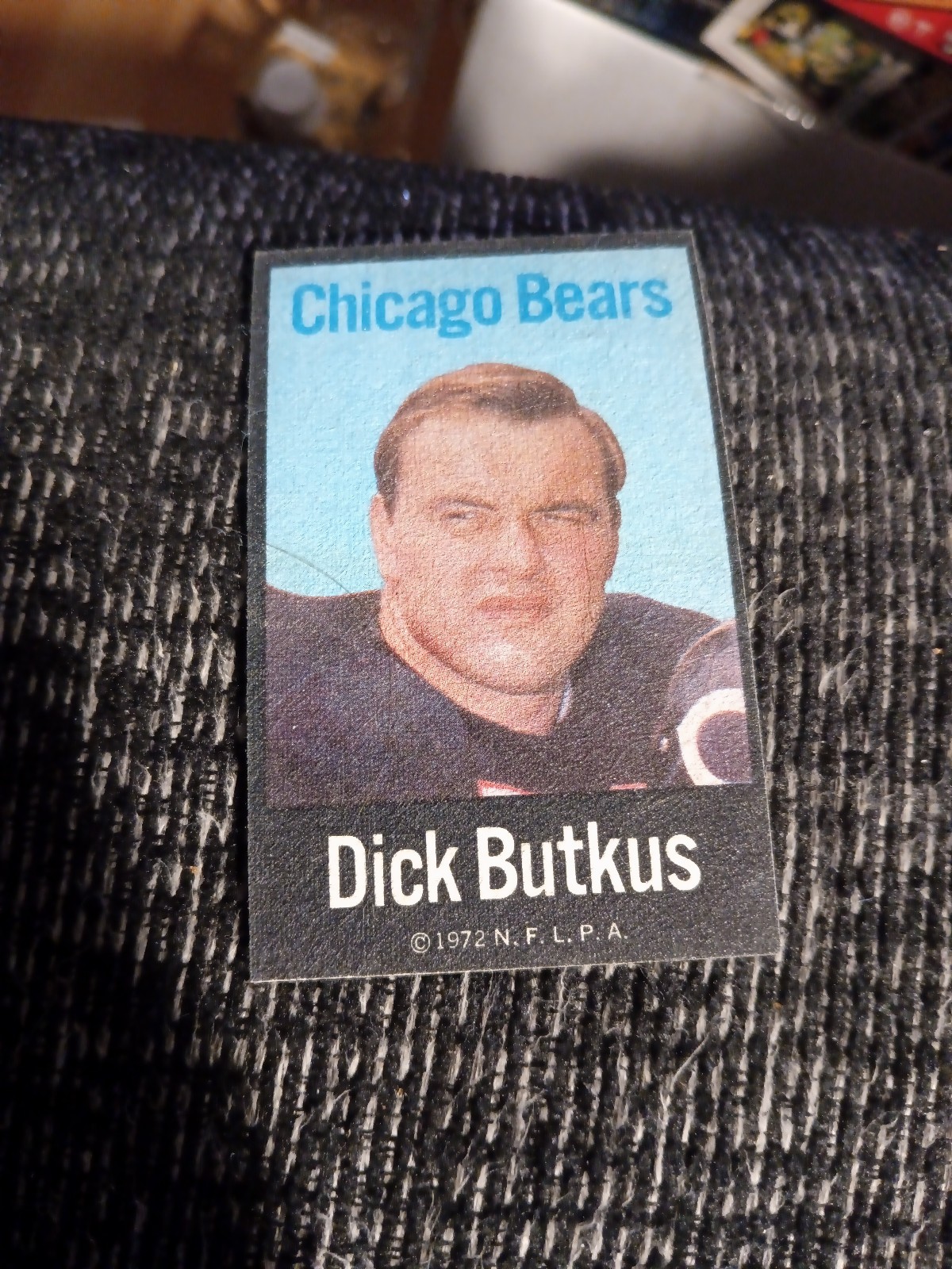 Dick butkus 1972 n.f.l.p.a iron on patch