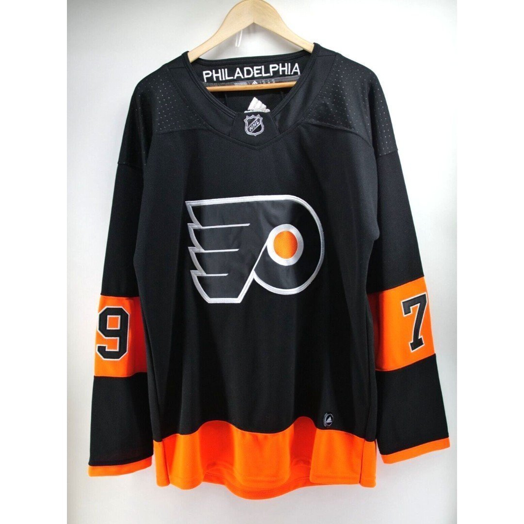 Philadelphia Flyers Black Alternate Carter Hart Authentic Adidas Jersey Size 52