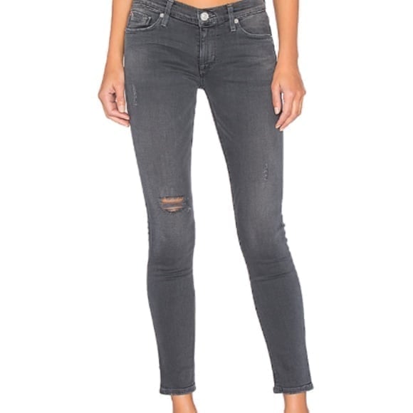 NWT Hudson GRAY Krista Ankle Super Skinny Jeans - 32