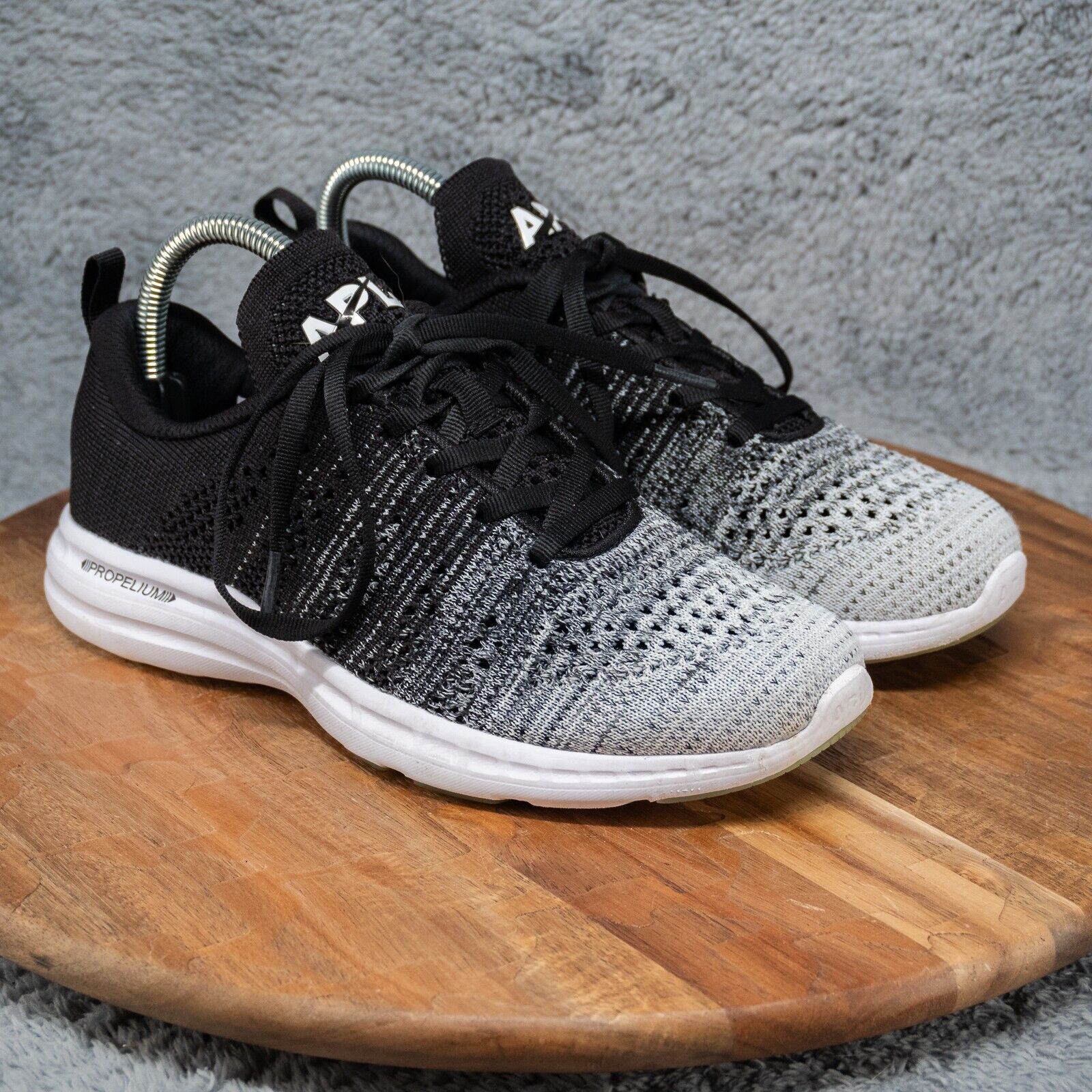 APL Women’s TechLoom Pro Sneakers White Heather Grey Black Melange 7 US