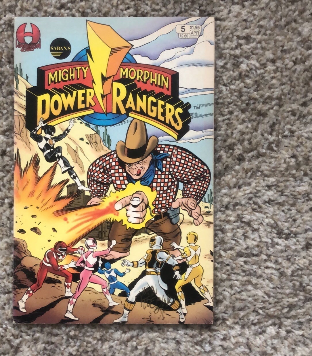 Power Rangers comic signed