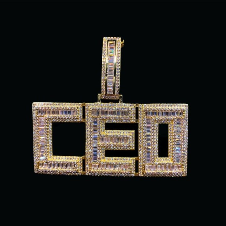 Luxury Diamond Letter Iced Out CEO Pendant