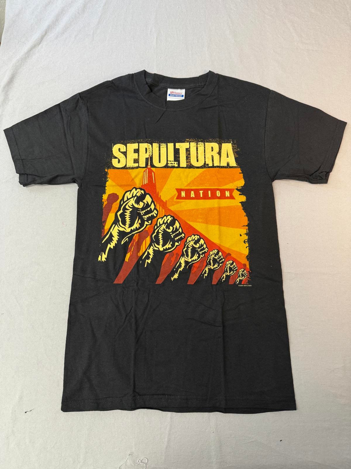 VTG Sepulura Nation Band T-shirt - 2004 Fists Up S