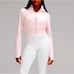 Lululemon Strawberry Milkshake Scuba Cropped Full Zip with Gold Zipper