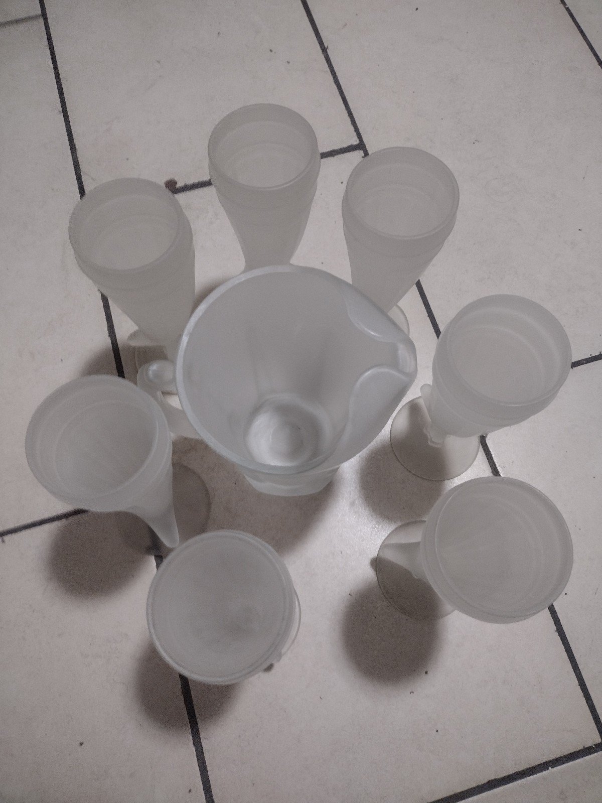 Vintage pitcher and glasses set