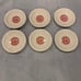 Rudensheim Heinrich Germany tea cups red and white