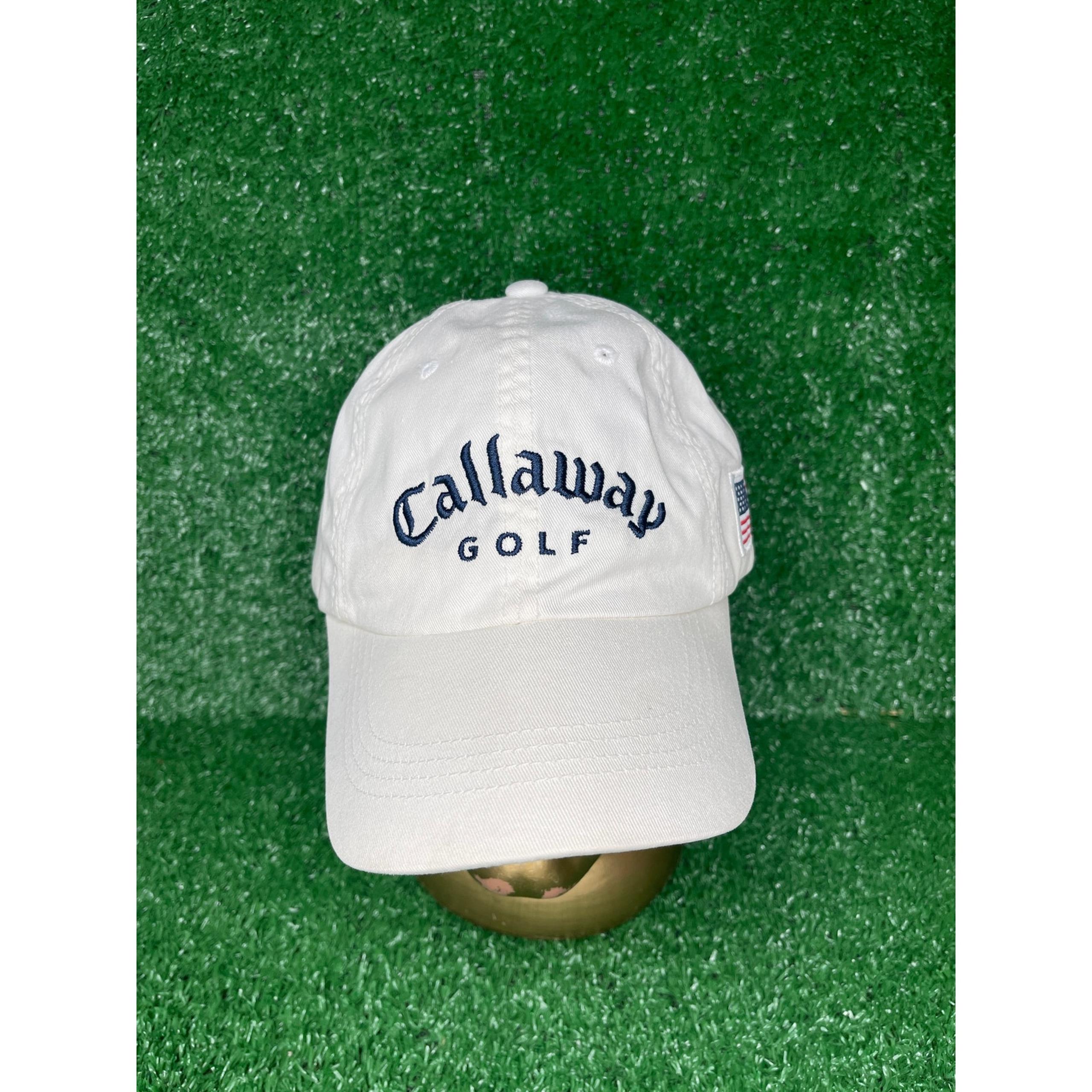 Callaway Hat Cap Strap Back White Golf Golfing Adjustable Casual Mens