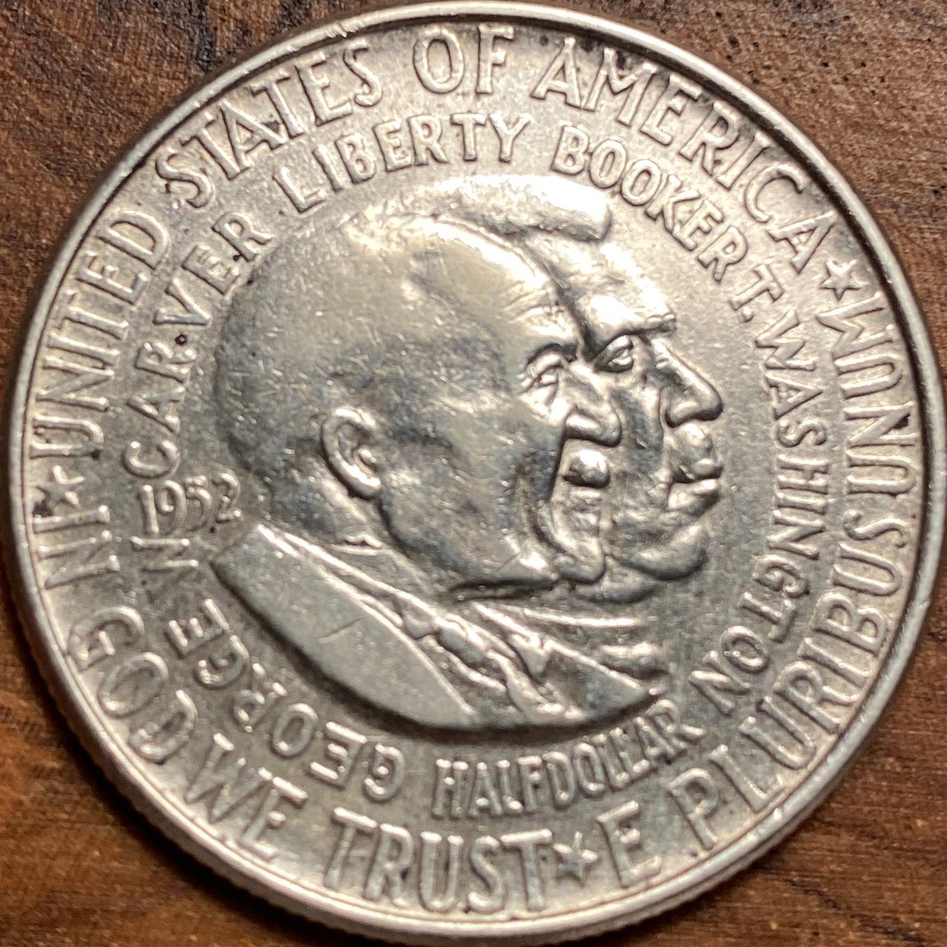 1952P Carver/Washington Commemorative Silver Half Dollar