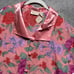 Victorias Secret Gold Label Pink Floral PJ Shirt M/L Satin Top Deadstock 90s