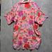 Victorias Secret Gold Label Pink Floral PJ Shirt M/L Satin Top Deadstock 90s