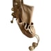 Fossil leather side pockets boho tote shoulder bag Tan