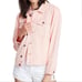 Neon Blonde Dreamer Distressed Denim Jacket Pink Quartz NWT Size Medium