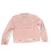 Neon Blonde Dreamer Distressed Denim Jacket Pink Quartz NWT Size Medium