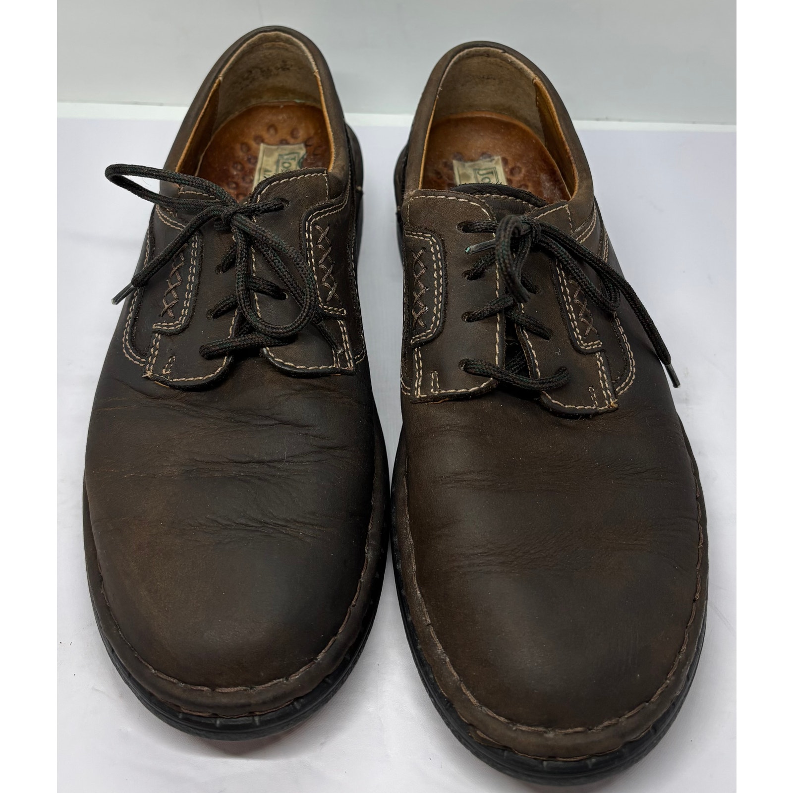 Josef Seibel Men’s Air Massage Nubuck Leather Oxford Lace Comfort Shoes Brown 9