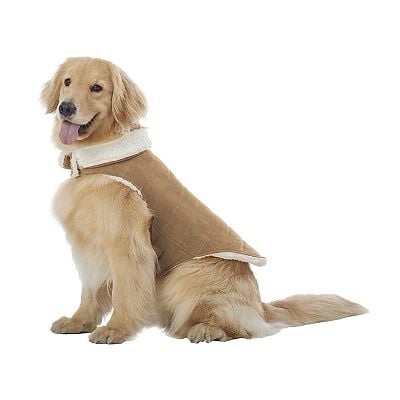 Koolaburra by UGG Koola Faux Suede Sherpa Dog Pet Vest Chestnut Brown Medium NIP