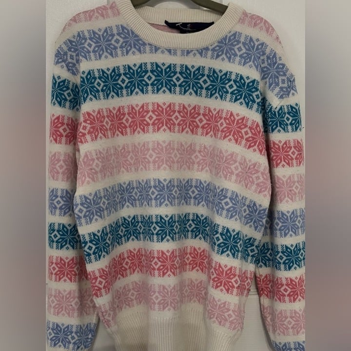 VINTAGE Herman’s ladies, ski sweater; Medium, ski bunny, Vail, K2, Warm, slalom