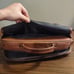 Samsonite Leather Briefcase Laptop Case Saddlebag