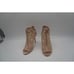 BADGLEY MISCHKA Mesh Flowers/Clear Stones/Open Peep-Toe Stiletto Pumps Size 10,