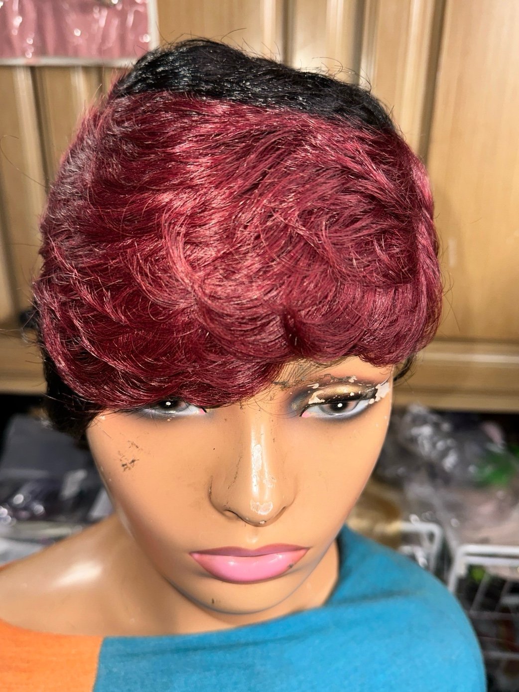Lot 2613❤️ New 100% Human Hair wig for a small head from smoke-free pet free e