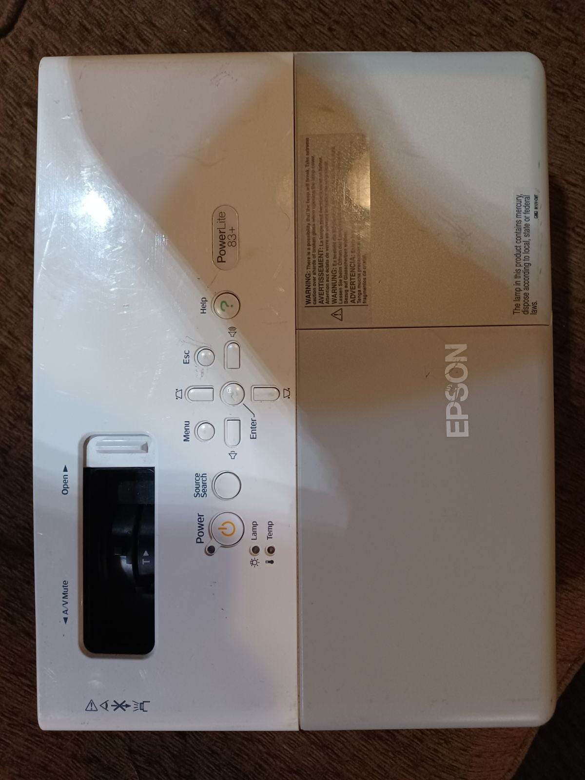 4 Epson Powerlite 83+ Projectors