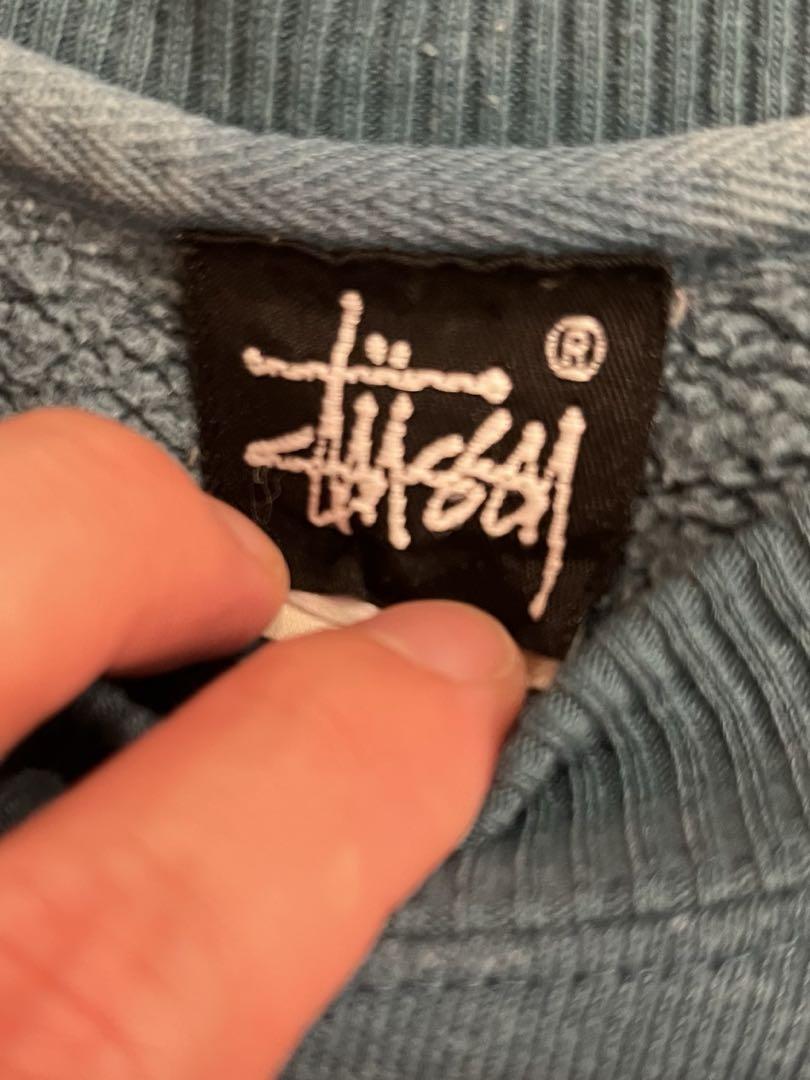 80s-90s vintage Stussy Stock Logo Sweat with black tag. pullover