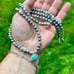 Necklace set sterling silver and turquoise pendant necklace and bracelet