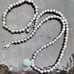 Necklace set sterling silver and turquoise pendant necklace and bracelet