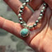 Necklace set sterling silver and turquoise pendant necklace and bracelet