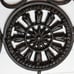 Vintage Cast Iron Metal Black Medallion Wall Hooks Four One-Piece French Country