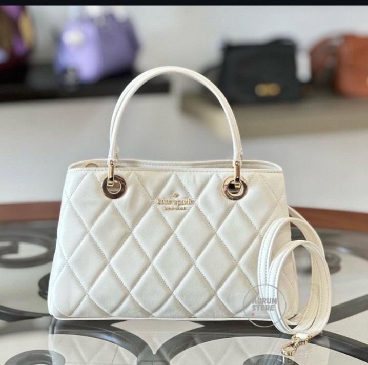 NWT Kate Spade KI849 Carey Small Quilted Sullivan Satchel Crossbody In Meringue