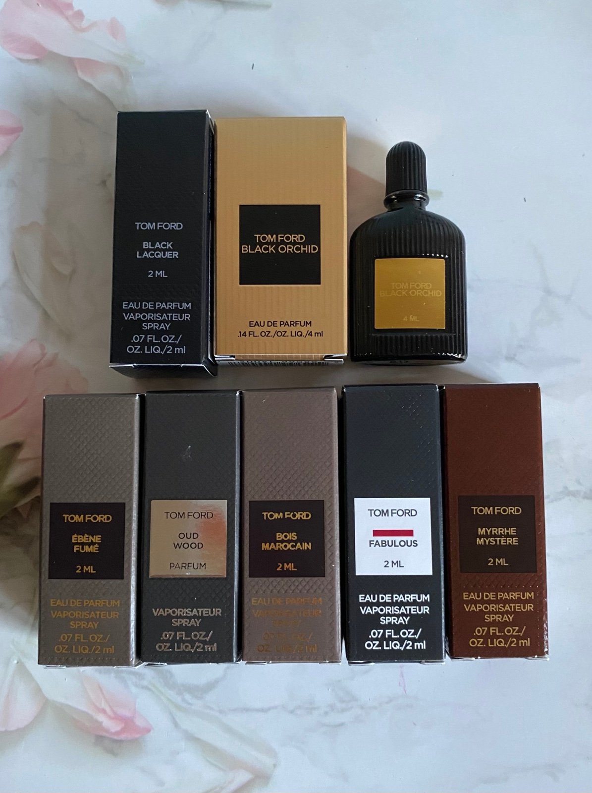 7 Pcs Tom Ford Perfume Collection For Men, Sample Spray, 2-4ml With Box