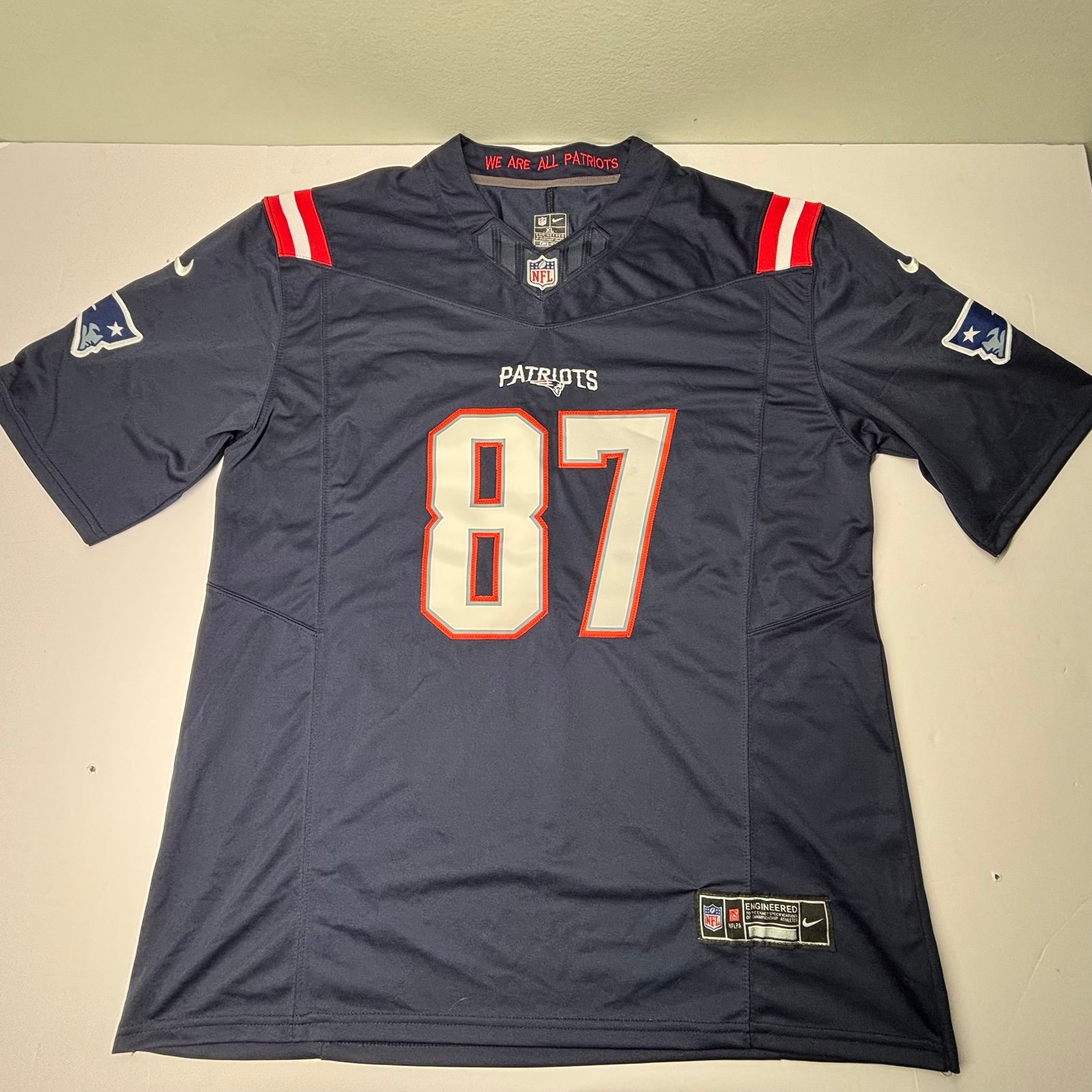 Nike Gronkowski New England Patriots Sewn On Field Authentic Jersey XL