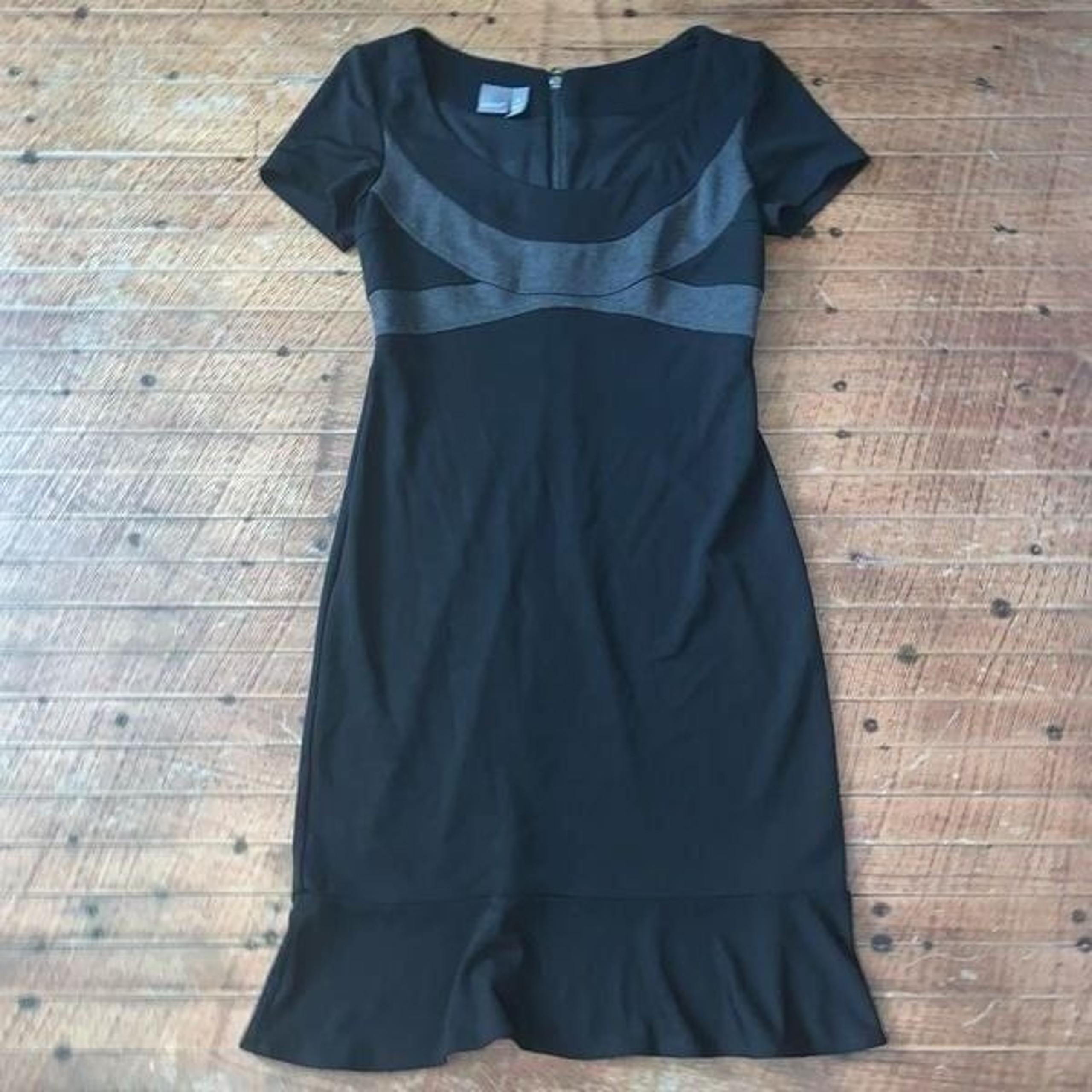 Muse business casual 2 knit ruffled hem little black dress