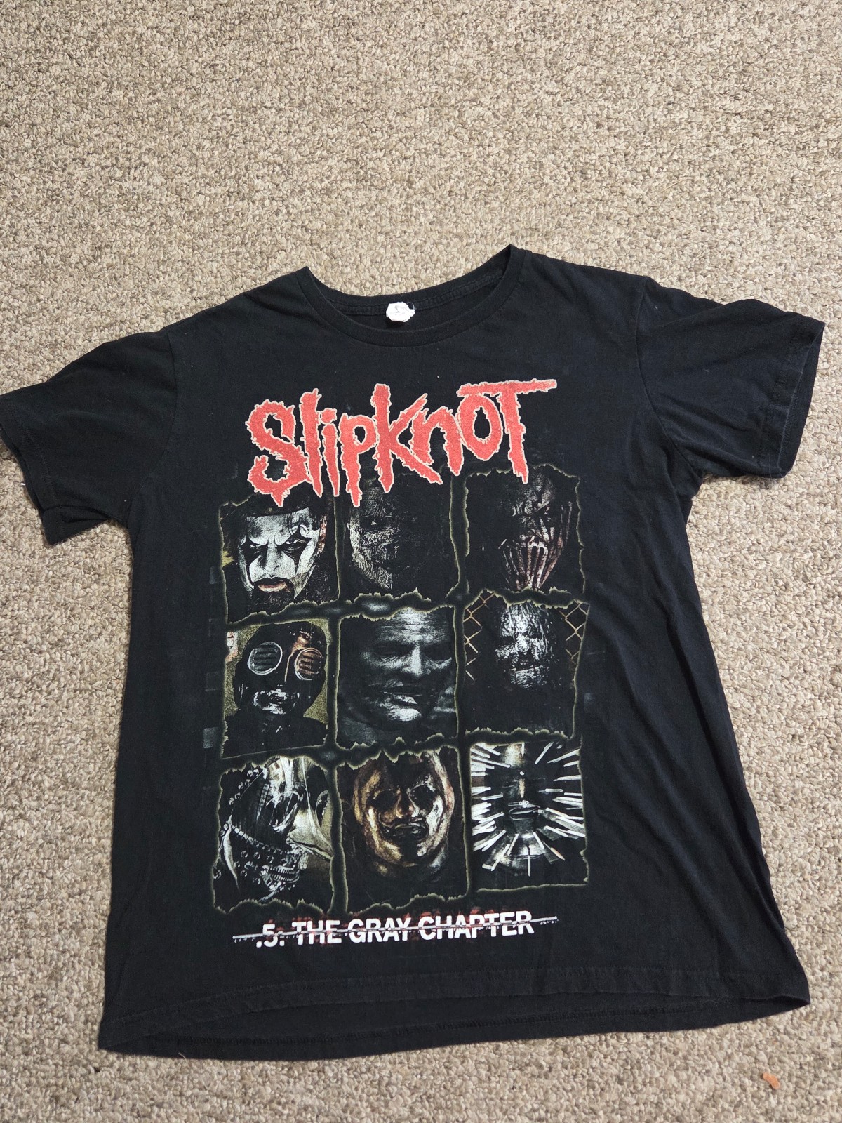 Vtg Slipknot 2000s The Gray Chapter DOUBLE SIDED Metal Band Shirt Size Large