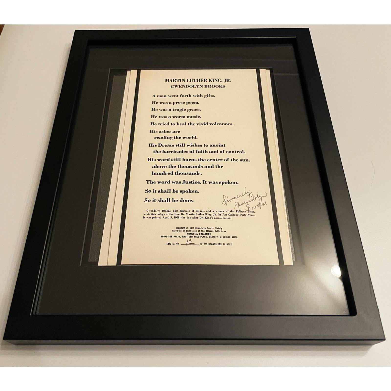 Martin Luther King, Jr. By Gwendolyn Brooks *SIGNED*