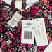L Space Womens Small Trinity One Piece Cut Out Swimsuit Black Pink Butterfly NWT