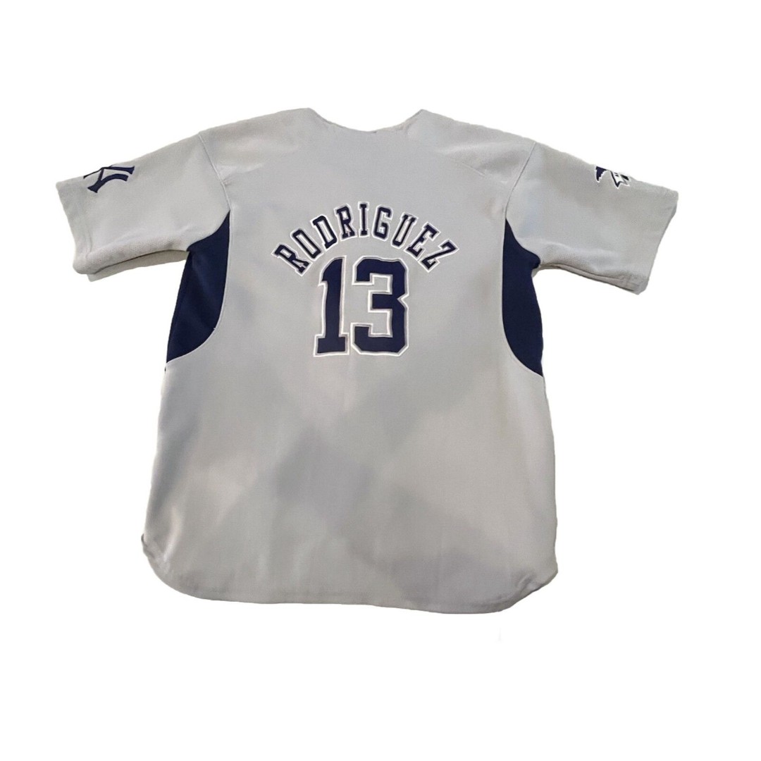 New York Yankees Jersey Mens Gray Alex Rodriguez MLB Baseball NYY Nike Size S