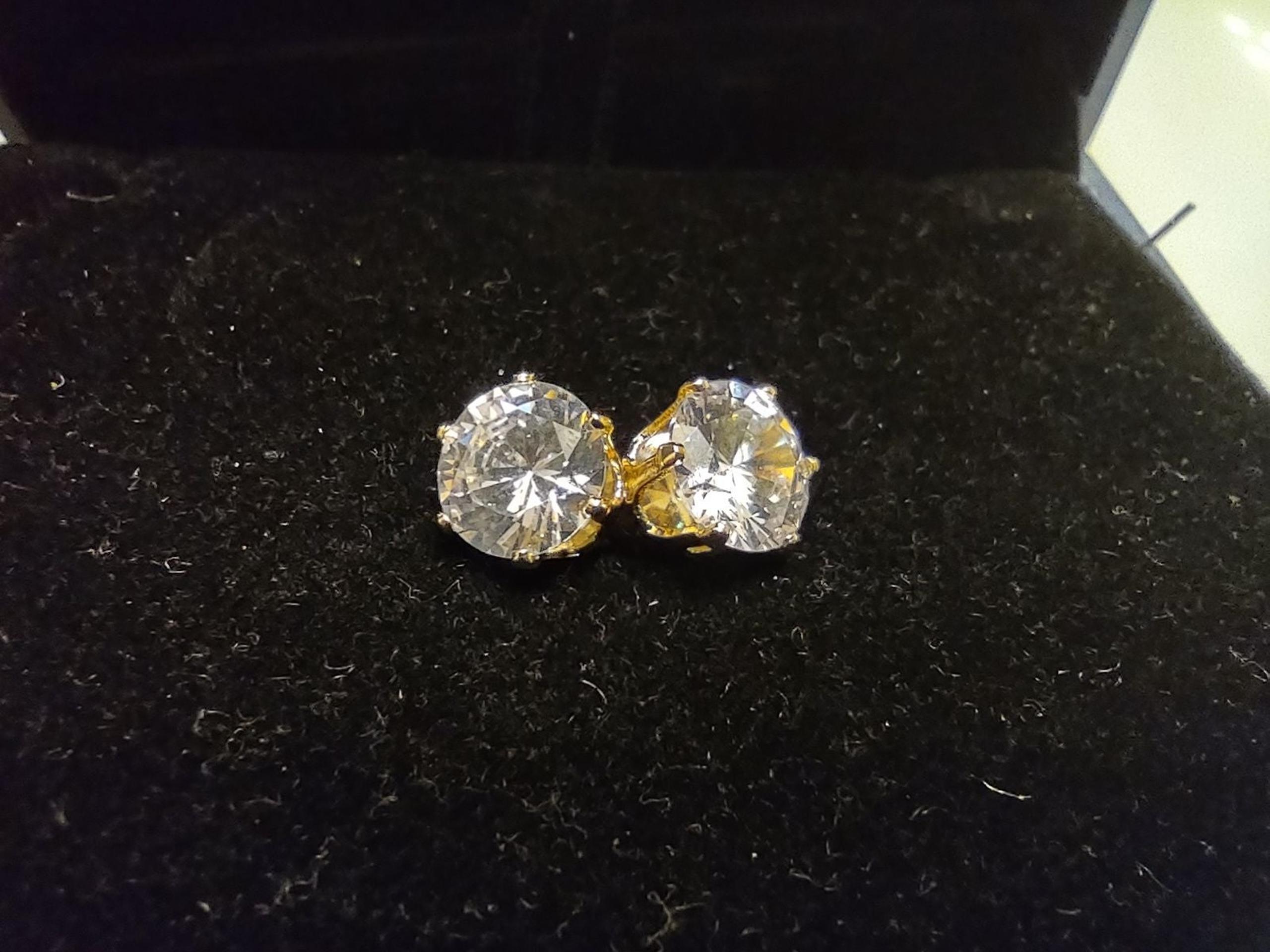 CS Diamond Stud Earrings