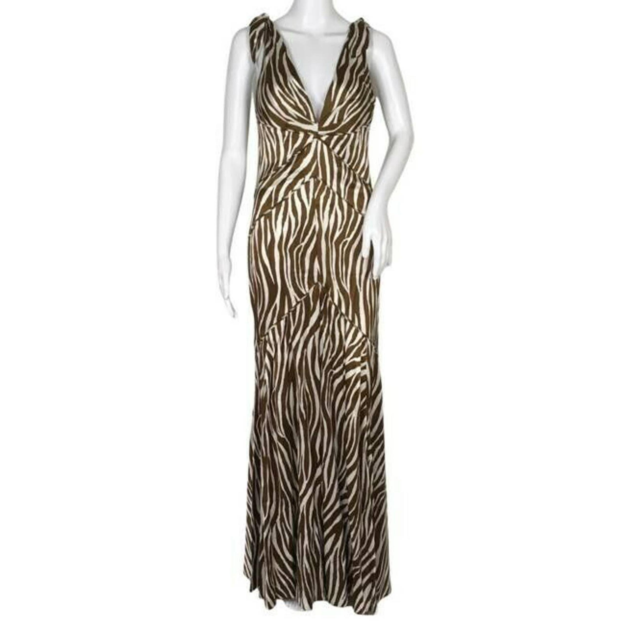 Diane Von Furstenberg Women's Dress Scarlette Two Front Side Open Maxi Sz 6 LO