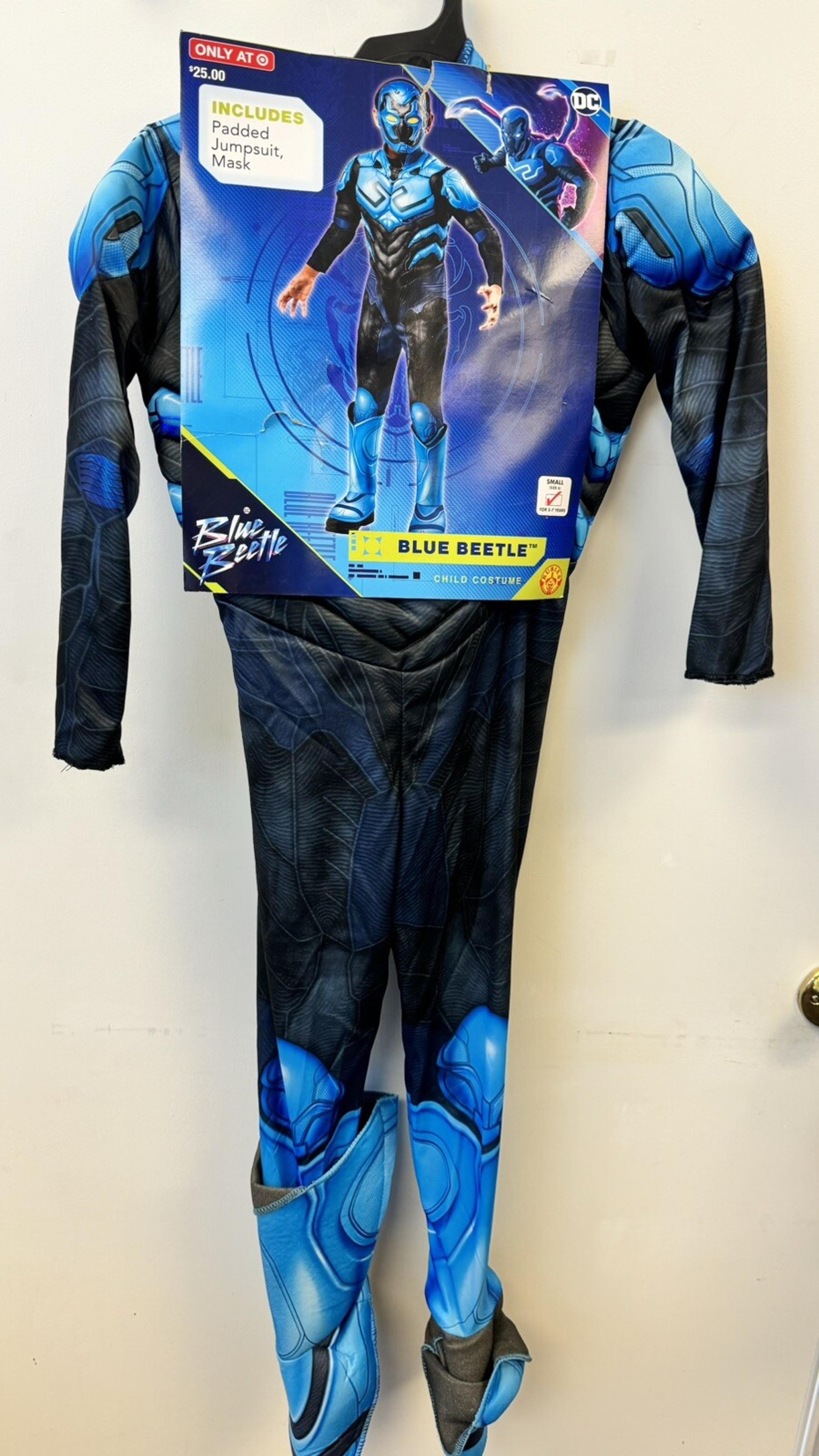 Kids DC Blue Beetle Child Costume Size Small 6 ( 5-7 years old)