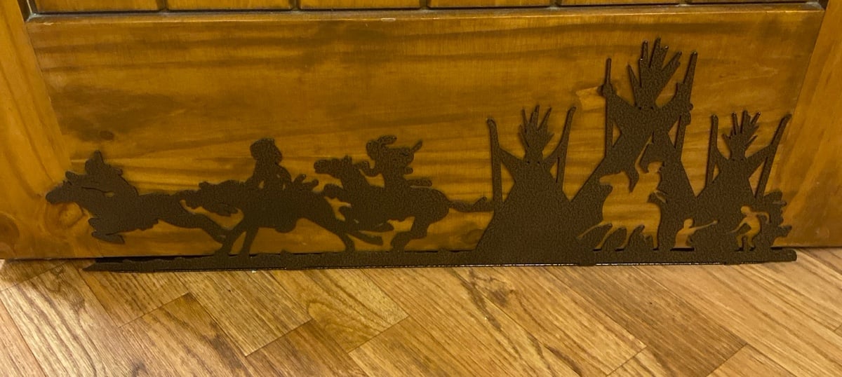 Free Standing Native American metal silhouette art