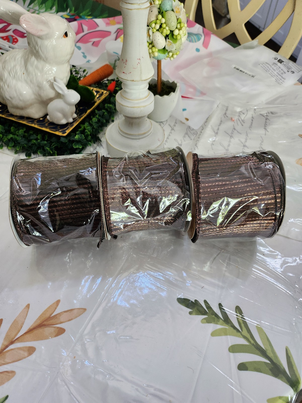 3 rolls designer ribbon
