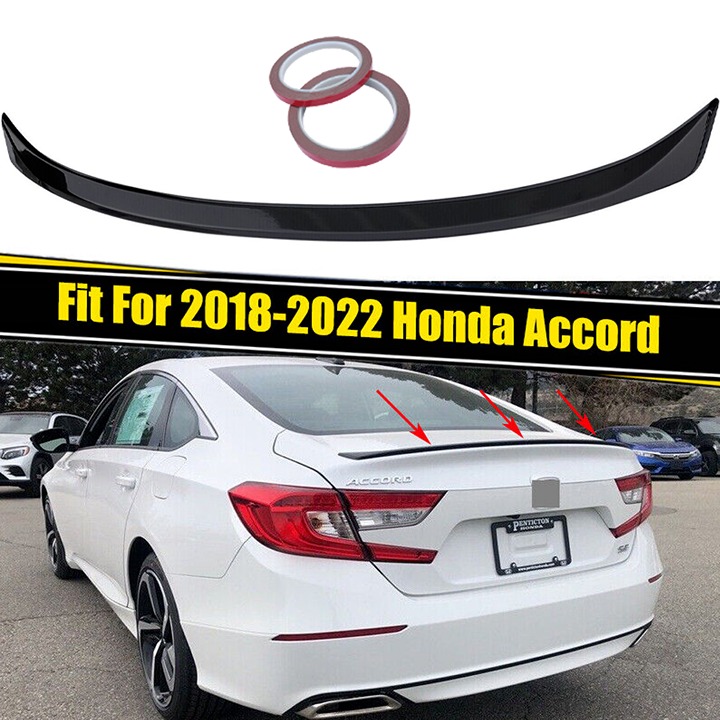 For 2018-2021 Honda Accord Rear Spoiler PG 2 Style Gloss Black Brand New