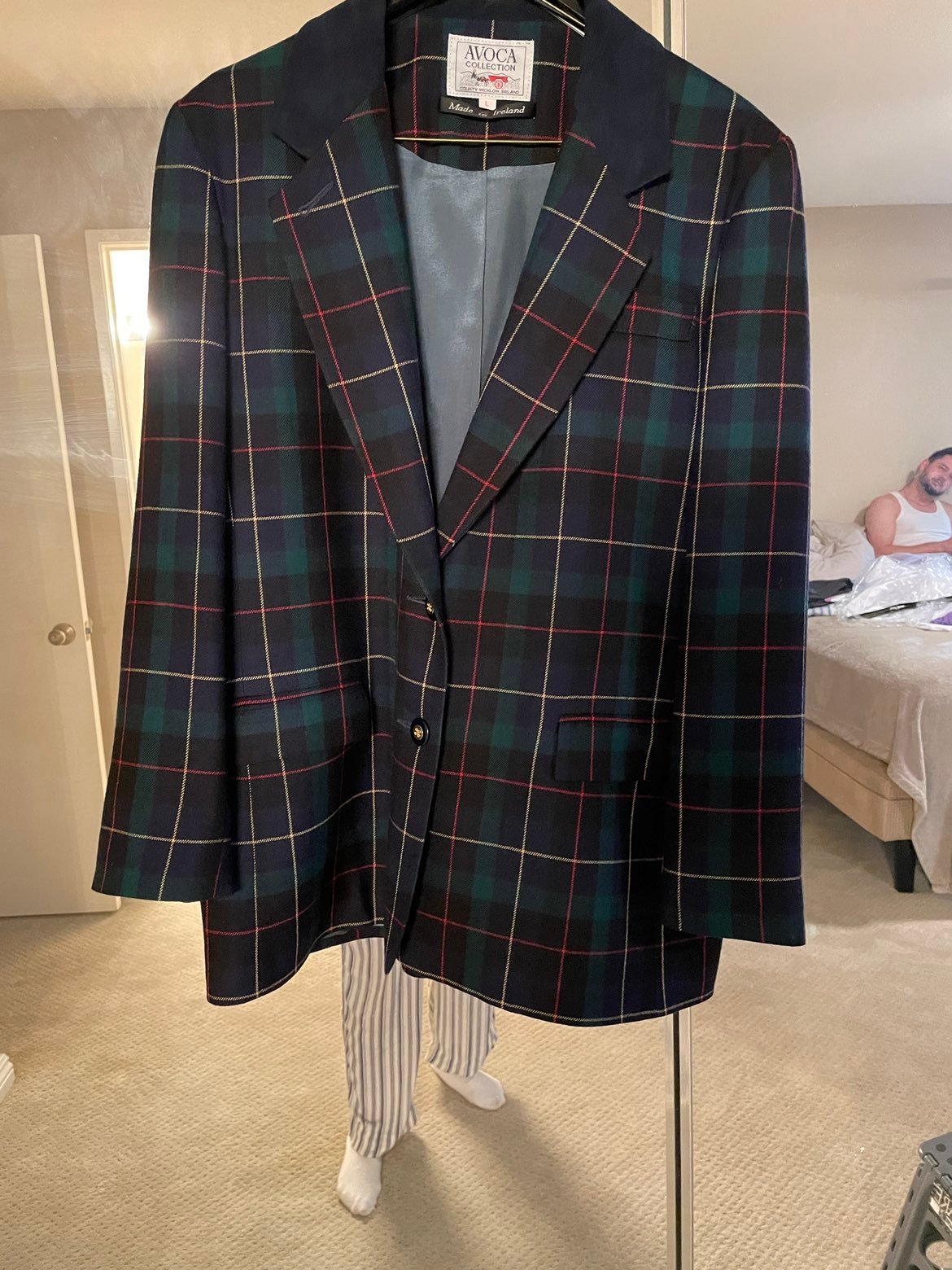 1980s Avoca Irish Plaid Vintage Oversized Blazer