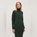 COS / Green Wool Cowl Neck Turtleneck Sweaterknit midi Dress M