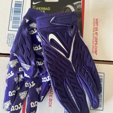 Nike TCU Horned Frogs Superbad Football Gloves Size XL