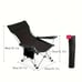 1pc Foldable Camping Chair, Portable Lawn Chair With Cup Holder And Headrest, Fo