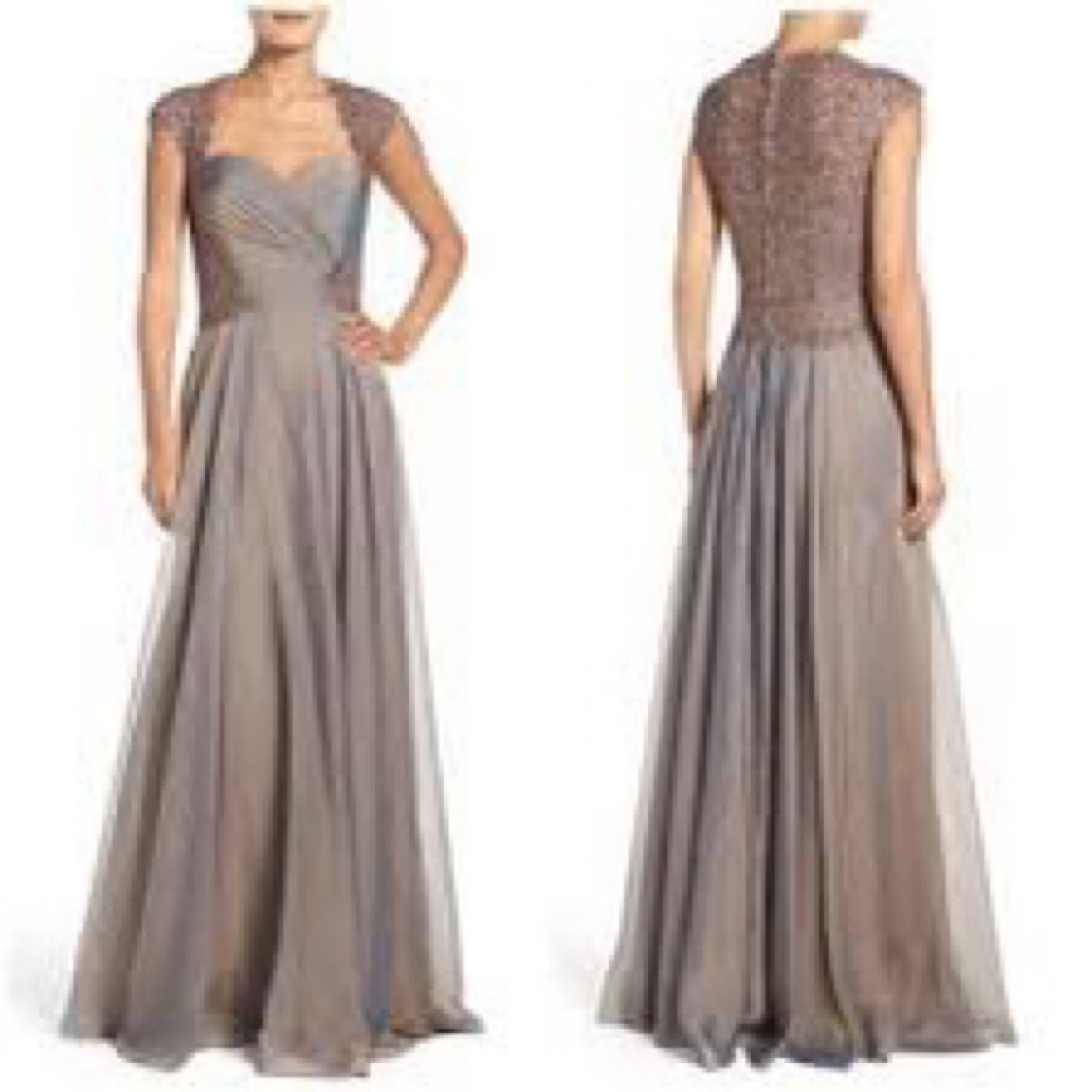 NEW La Femme 21661 Ruched Chiffon A-line Gown In Cocoa
