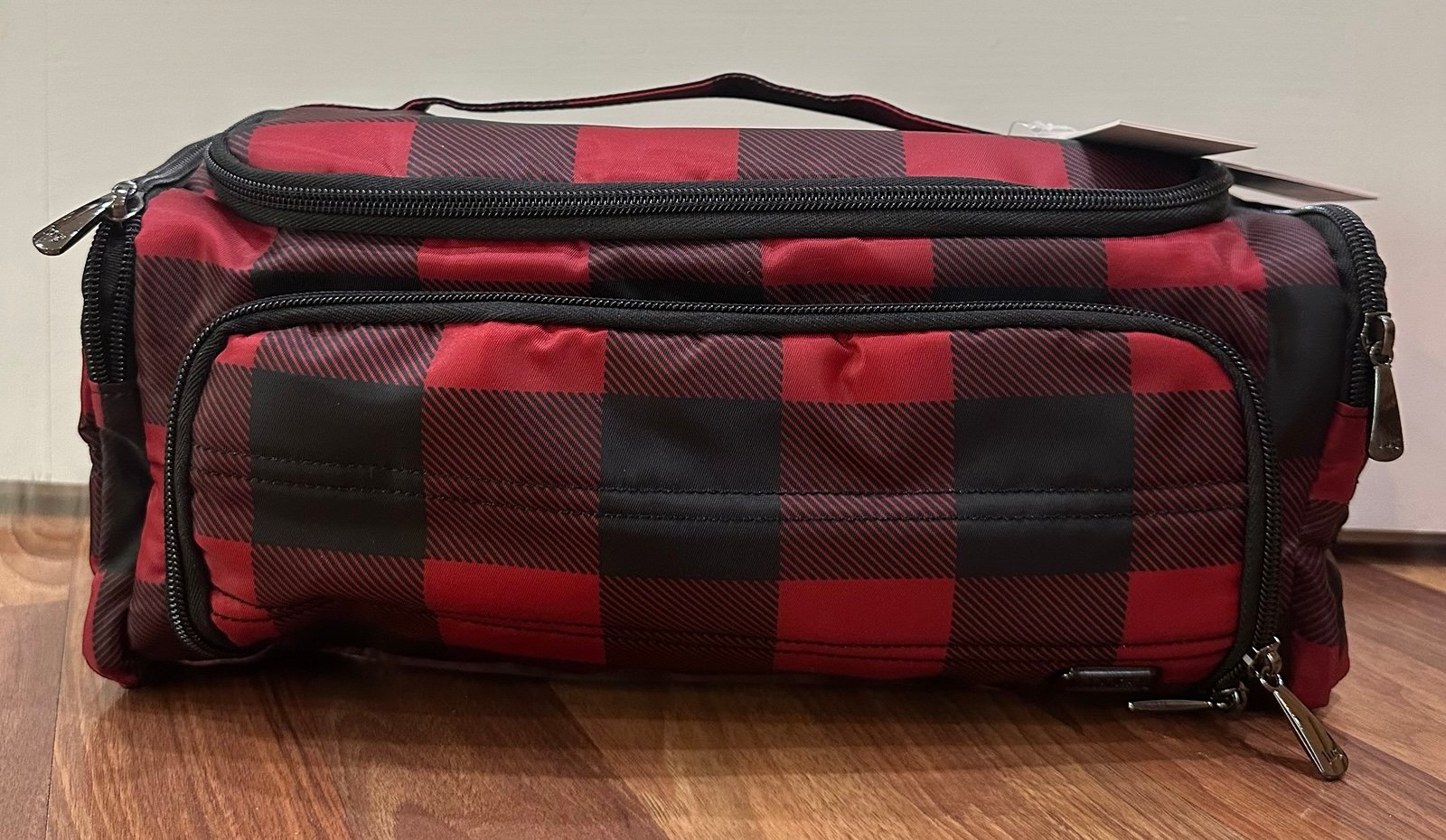 NWT Lug Trolley XL Cosmetic Case Buffalo Check Red